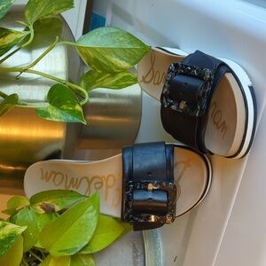 Sam Edelman Black Leather Sandals Ariane 6.5